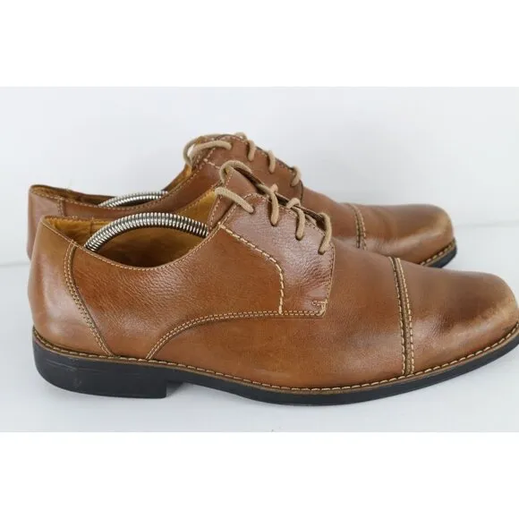Sandro Moscolini Mens 11 EEE Brazil Leather Toe Cap Oxford Dress Shoes Brown