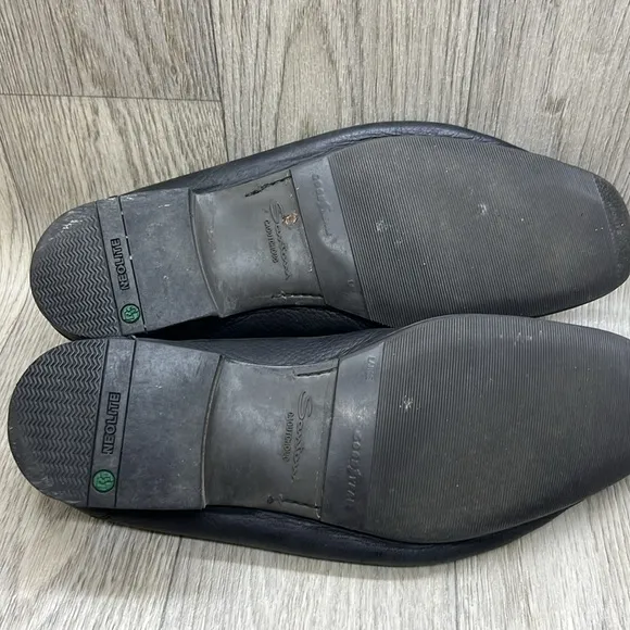 Santoni Black Loafers Made In Italy