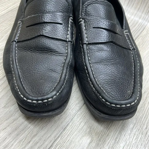 Santoni Black Loafers Made In Italy