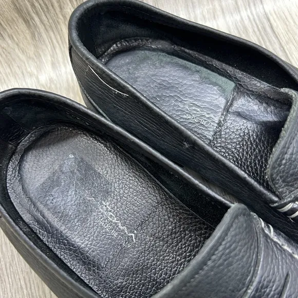Santoni Black Loafers Made In Italy