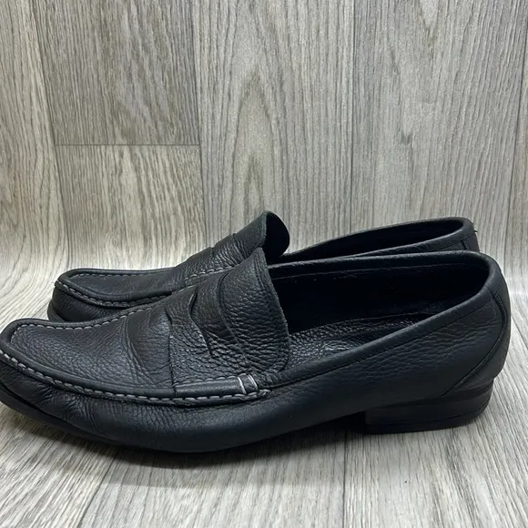 Santoni Black Loafers Made In Italy