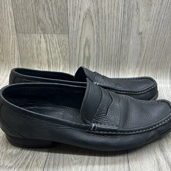 Santoni Black Loafers Made In Italy