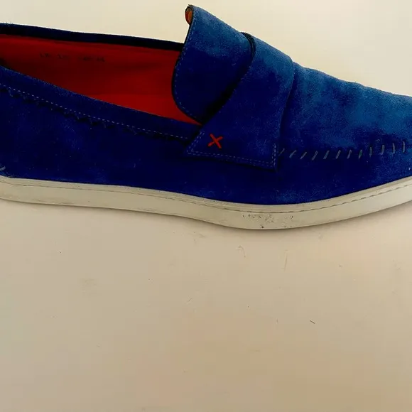 Santoni men’s suede loafers shoes