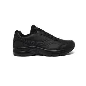 Saucony Omni Walker 3 Mens Black Leather Walking Shoes Sneakers Size 12 Wide