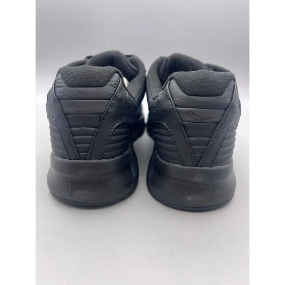 Saucony Omni Walker 3 Mens Black Leather Walking Shoes Sneakers Size 12 Wide