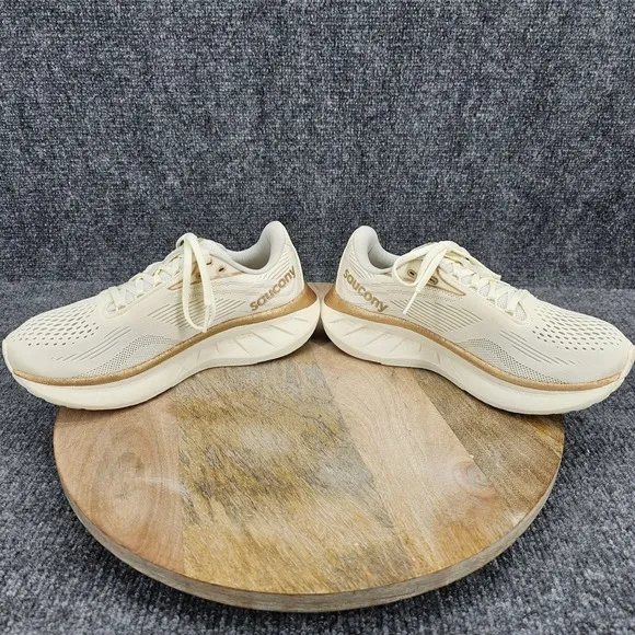 Saucony Ride 18 Womens Size 6.5 Vanilla White Athletic Running Shoes S11000-104