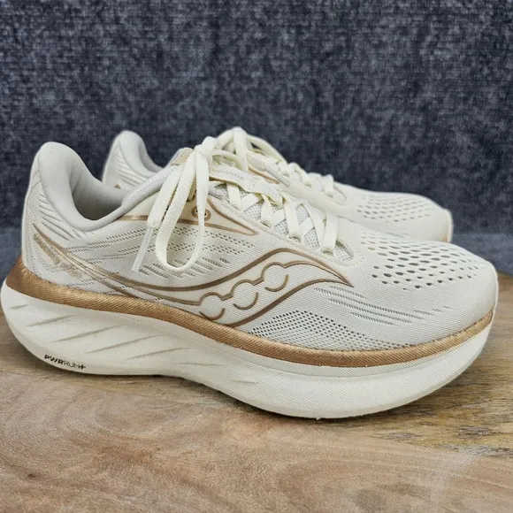 Saucony Ride 18 Womens Size 6.5 Vanilla White Athletic Running Shoes S11000-104