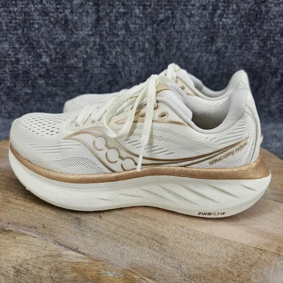 Saucony Ride 18 Womens Size 6.5 Vanilla White Athletic Running Shoes S11000-104