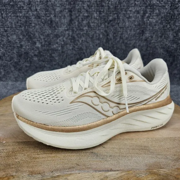 Saucony Ride 18 Womens Size 6.5 Vanilla White Athletic Running Shoes S11000-104