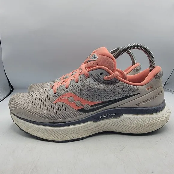 Saucony Triumph 18 Womens 7 Gray Athletic Running Shoes Sneakers S10595-30