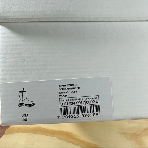Schutz Brown Leather Platform Winter Boots Women’s Size 5 New in Box