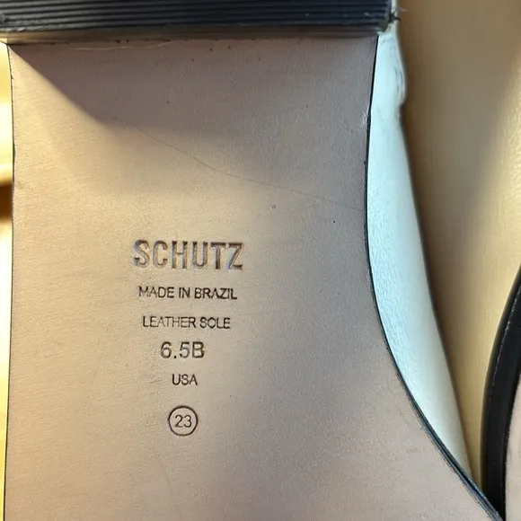 Schutz Over the Knee Leather Boots Guily Eggshell Square Toe NWOB Size 6.5