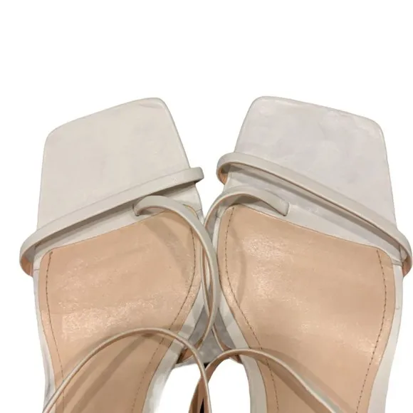 Schutz Women's Amaia Block-Heel Strappy Slingback Sandals Light Stone Size 10B