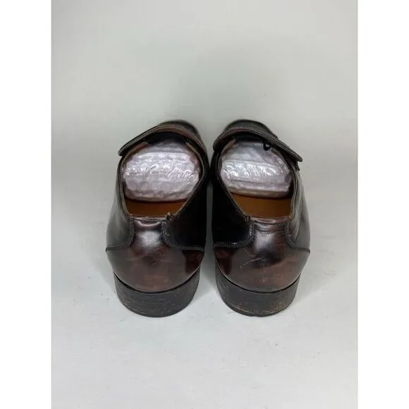 Sears Vintage Loafers Men Size 9.5D Brown Leather Made In Italy
