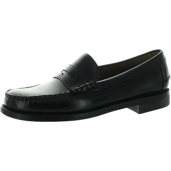 Sebago Mens Black Embellished Loafers Shoes NWOB