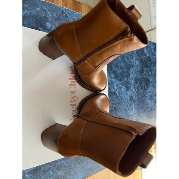 See By Chloe Brown Erine Bootsbooties Size Us