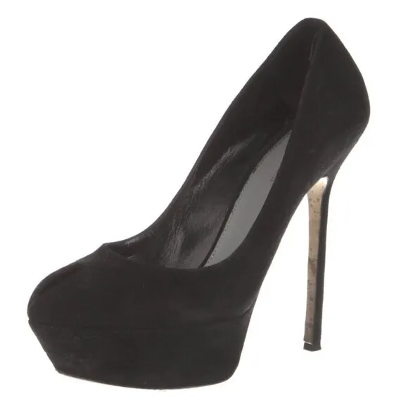 Sergio Rossi Black Suede Pumps Sz: 8.5 | IT 38.5