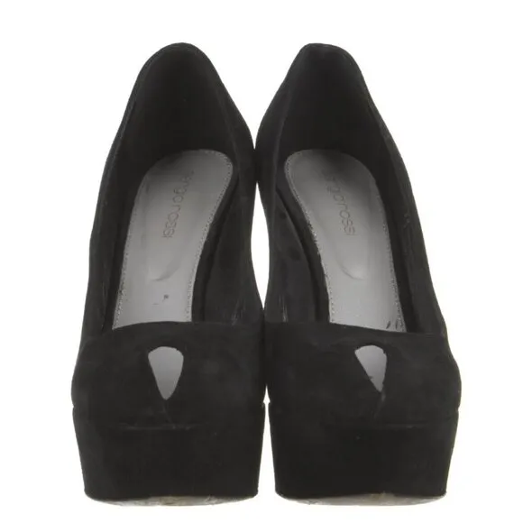 Sergio Rossi Black Suede Pumps Sz: 8.5 | IT 38.5