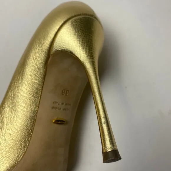 Sergio Rossi Gold Pumps Size 8