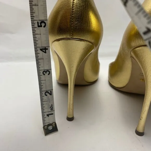 Sergio Rossi Gold Pumps Size 8