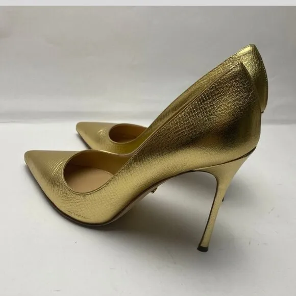 Sergio Rossi Gold Pumps Size 8