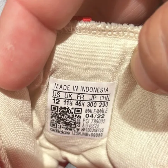 Size 12 - adidas Top Ten RB White Vivid Red