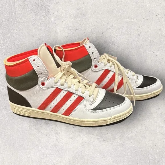 Size 12 - adidas Top Ten RB White Vivid Red