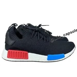 Size 4.5 adidas NMD R1 Primeknit OG Uncaged Black Red White GZ0066 / 6 Women's