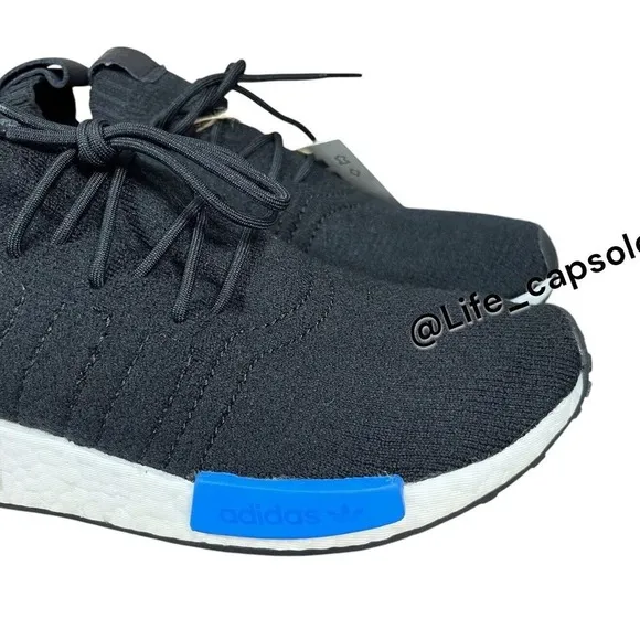 Size 4.5 adidas NMD R1 Primeknit OG Uncaged Black Red White GZ0066 / 6 Women's