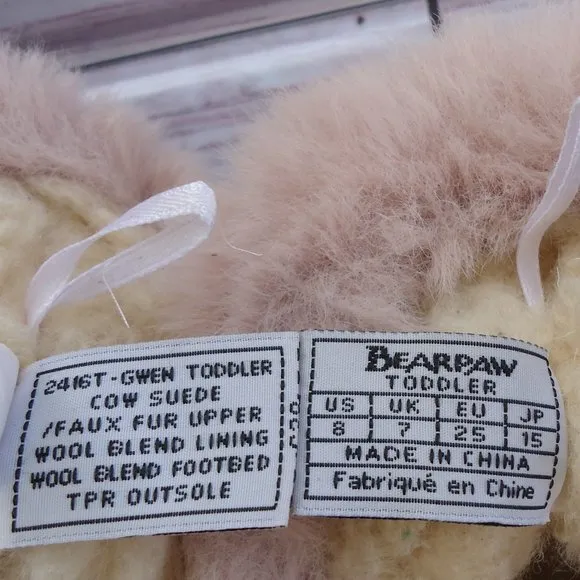 SIZE 8. BearPaw GWEN toddler girl suede winter boots.