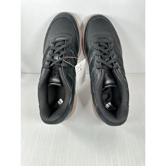 Size 9.5 Men’s Adidas Courtblock Black Gum Bottom Shoes Sneakers ID9077 NEW
