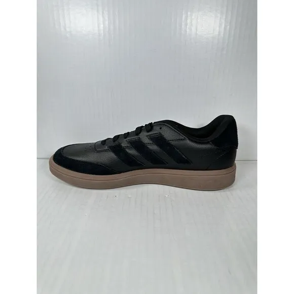 Size 9.5 Men’s Adidas Courtblock Black Gum Bottom Shoes Sneakers ID9077 NEW