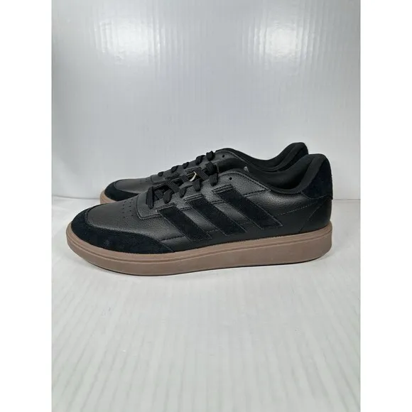 Size 9.5 Men’s Adidas Courtblock Black Gum Bottom Shoes Sneakers ID9077 NEW