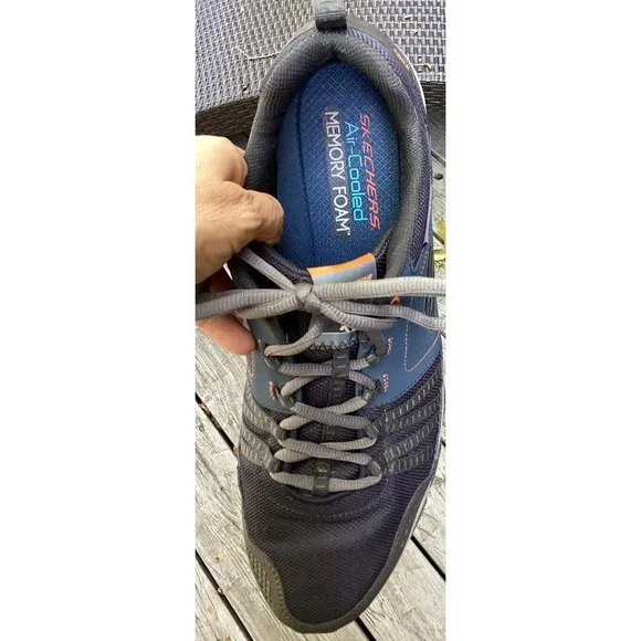 Skechers MEN Escape Plan sneakers shoes man 14 leather textile shoes