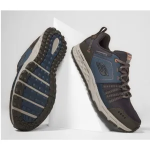 Skechers MEN Escape Plan sneakers shoes man 14 leather textile shoes