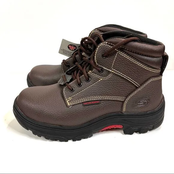 Skechers Men's Burgin Tarlac Industrial Work Boots Brown size 10
