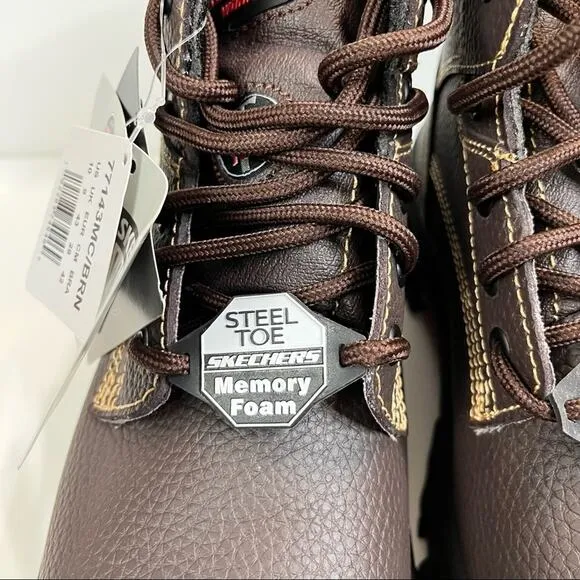 Skechers Men's Burgin Tarlac Industrial Work Boots Brown size 10