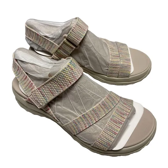 Skechers Reggae Bound-Sweet Crush Nat/Multi (163481) Casual Sandals Sz 8 NIB