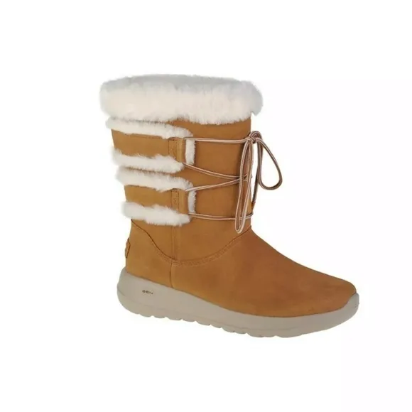Skechers suede leather winter boots NWT