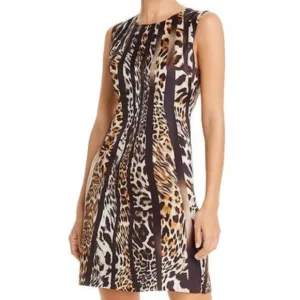 Slimming 🦓KOBI HALPERIN 🐆Kerry Animal Print Dress be the wild Cat 😺