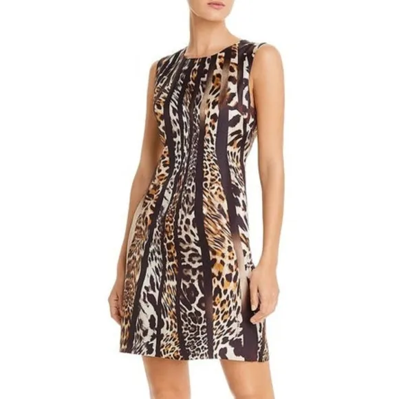 Slimming 🦓KOBI HALPERIN 🐆Kerry Animal Print Dress be the wild Cat 😺
