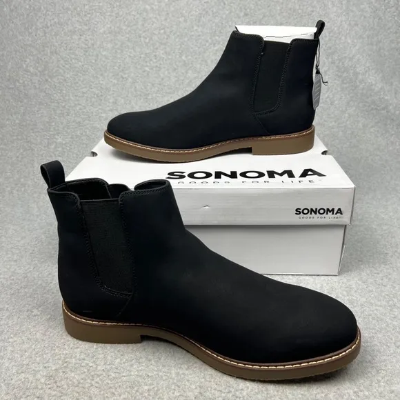 Sonoma Chukka Mens Pull On Ankle Boots 12 Simple Classic Minimalist Casual