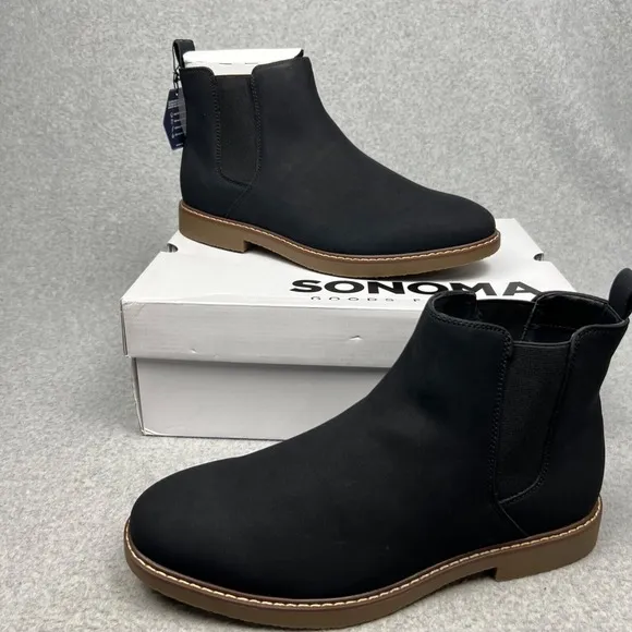 Sonoma Chukka Mens Pull On Ankle Boots 12 Simple Classic Minimalist Casual