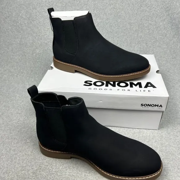 Sonoma Chukka Mens Pull On Ankle Boots 12 Simple Classic Minimalist Casual
