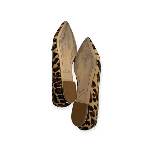 Sophia Webster 🝮 Bibi Butterfly Ballet Flats 🝮 Leopard Print Pony Hair 🝮 36.5