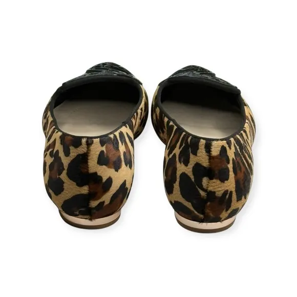 Sophia Webster 🝮 Bibi Butterfly Ballet Flats 🝮 Leopard Print Pony Hair 🝮 36.5