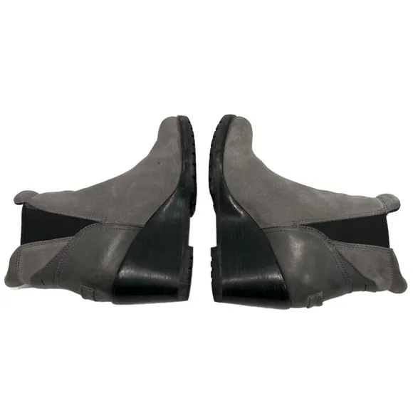 Sorel After Hours Gray Suede Wedge Heel Casual Ankle Boots Women’s 6.5