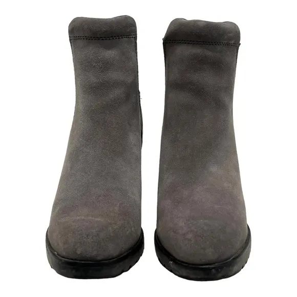 Sorel After Hours Gray Suede Wedge Heel Casual Ankle Boots Women’s 6.5