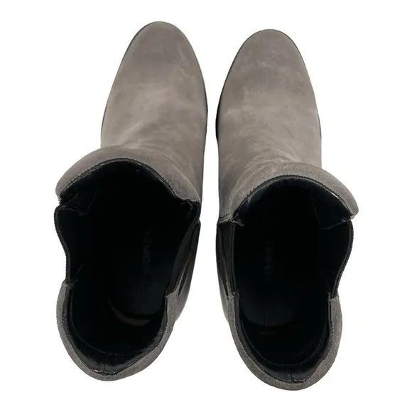 Sorel After Hours Gray Suede Wedge Heel Casual Ankle Boots Women’s 6.5