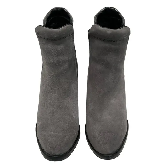 Sorel After Hours Gray Suede Wedge Heel Casual Ankle Boots Women’s 6.5
